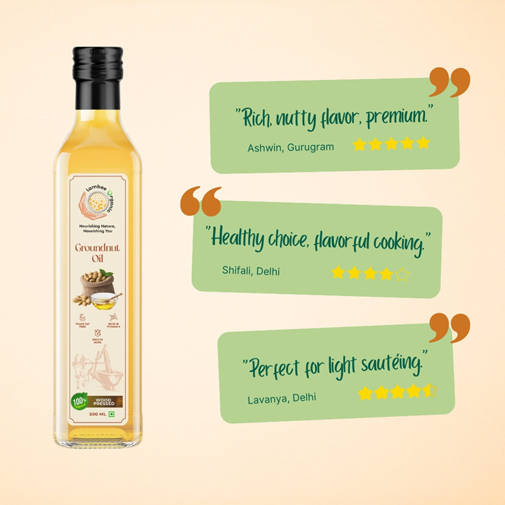 Groundnut Oil, Wood-Pressed