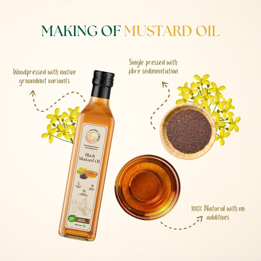 Black Mustard Oil, Wood-Pressed