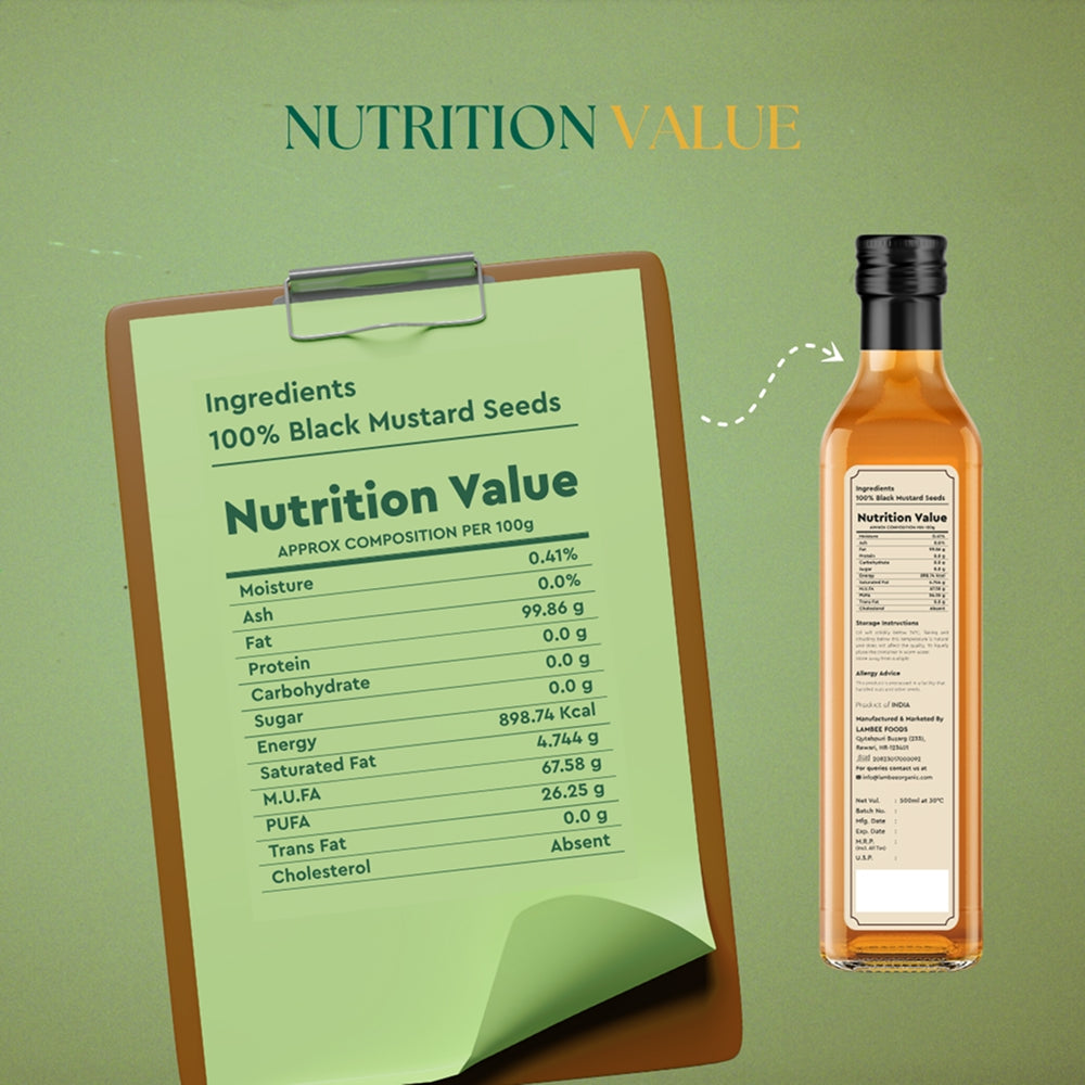 Black Mustard Oil, Wood-Pressed