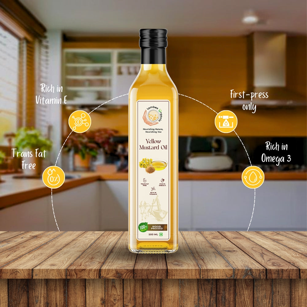 Yellow Mustard Oil, Wood-Pressed
