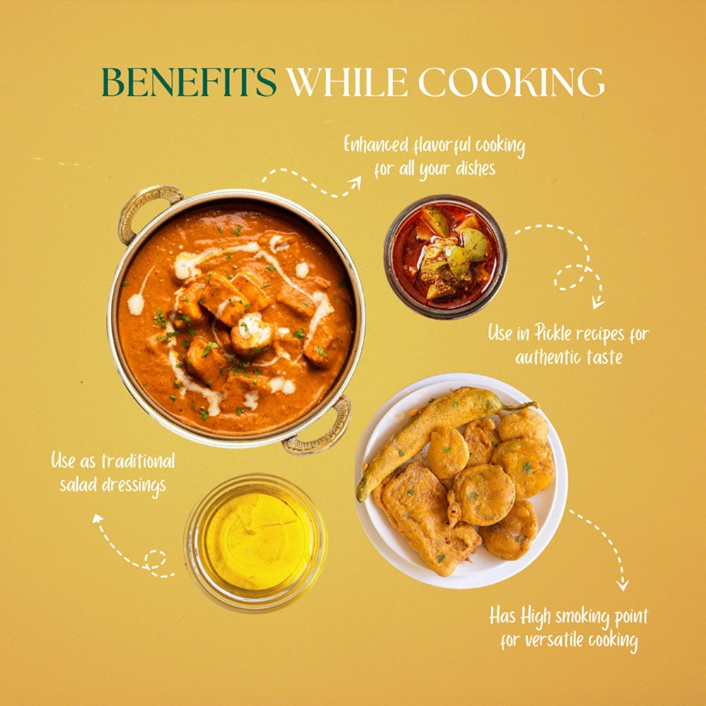 Yellow Mustard Oil, Wood-Pressed