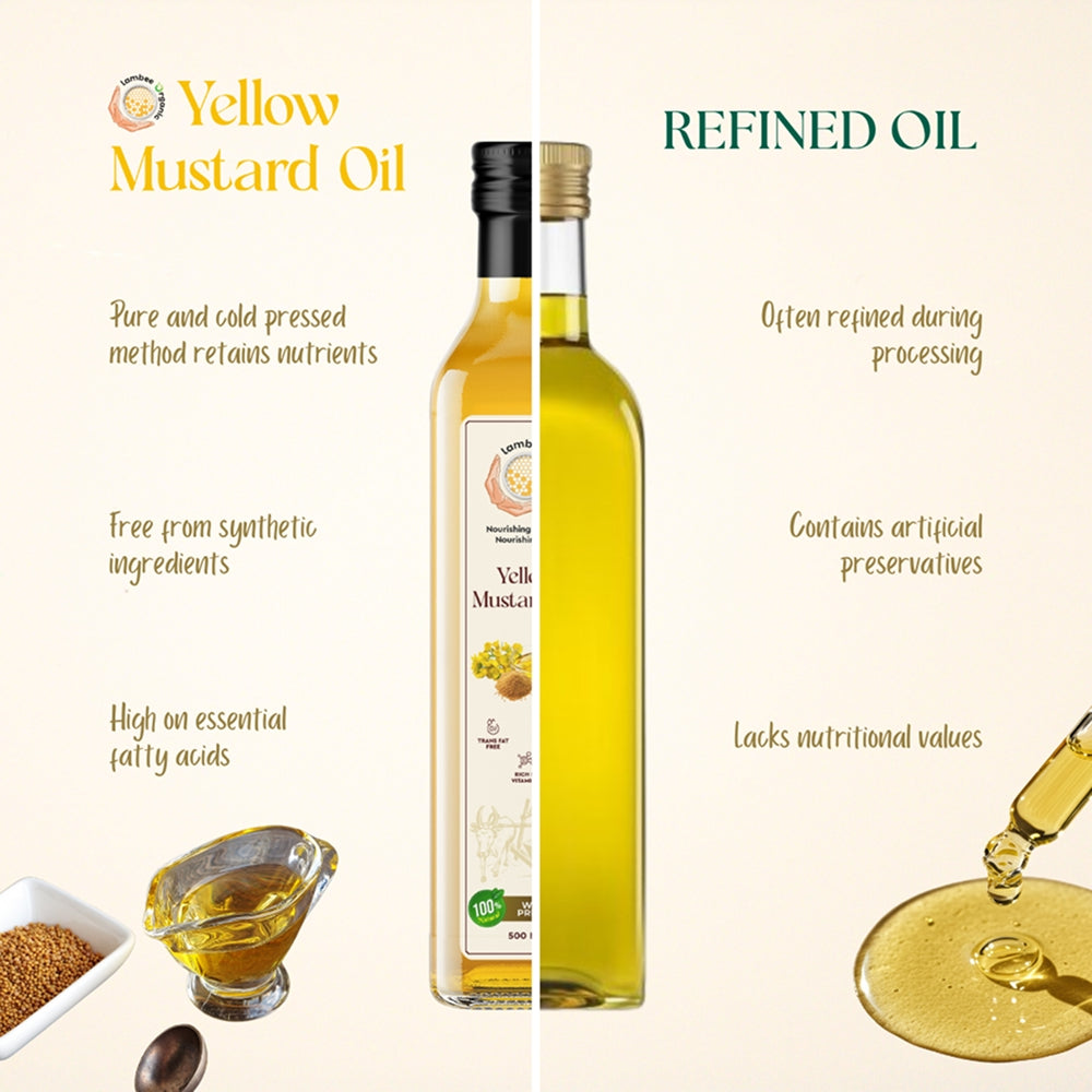 Yellow Mustard Oil, Wood-Pressed