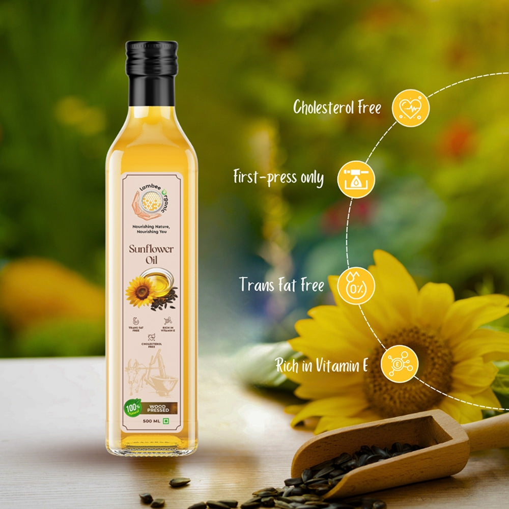 Sunflower Oil, Wood-Pressed