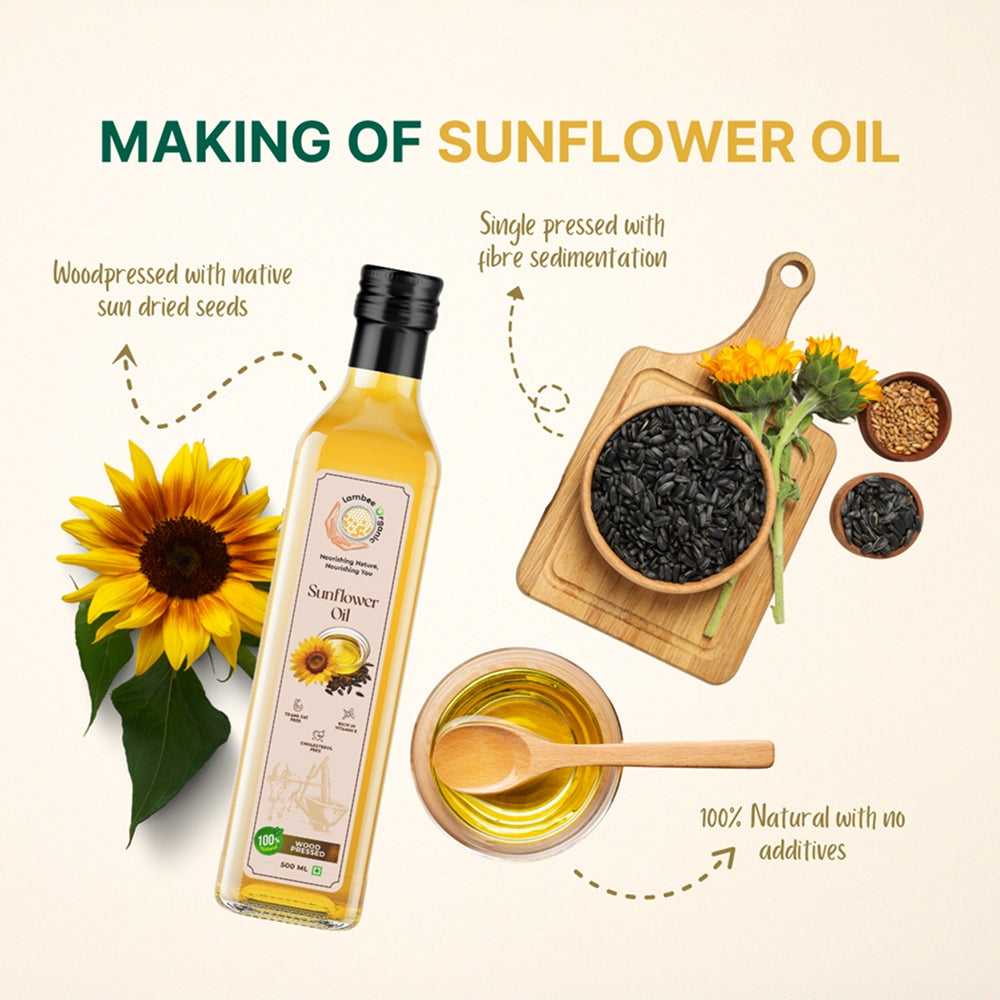Sunflower Oil, Wood-Pressed