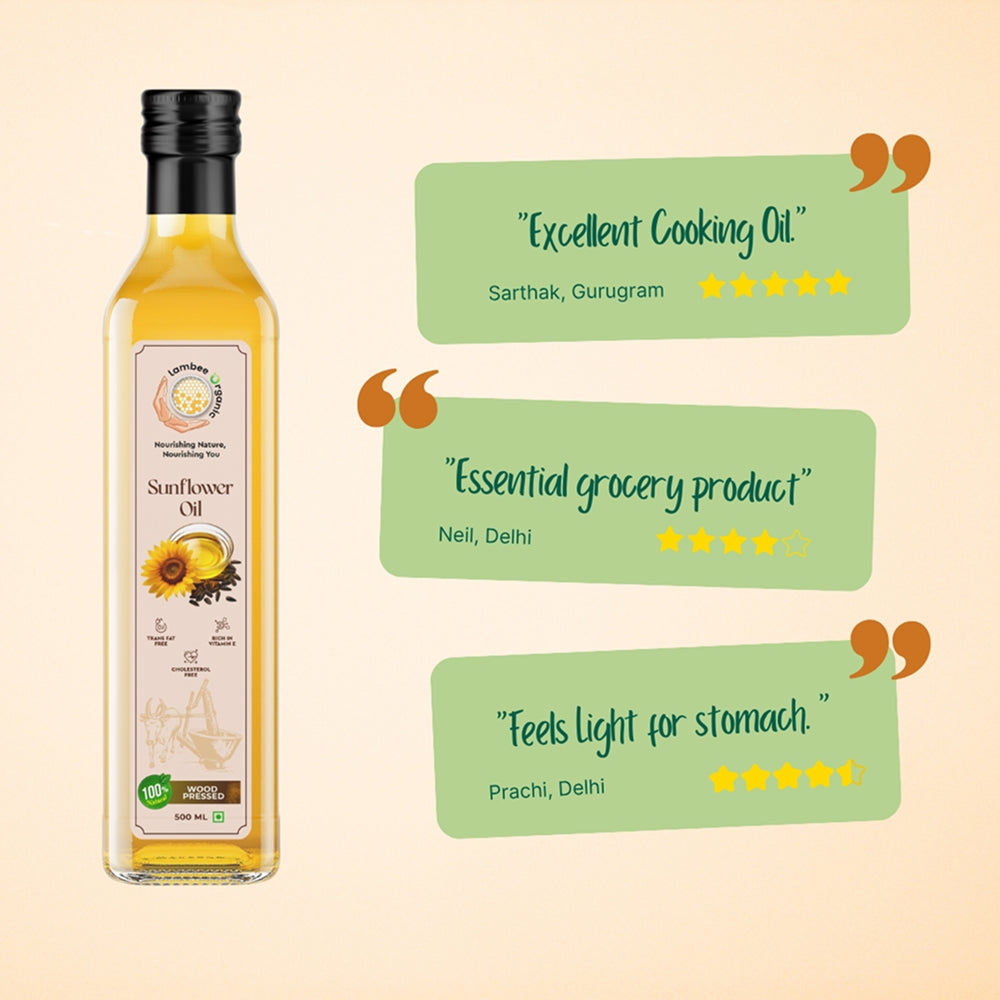 Sunflower Oil, Wood-Pressed