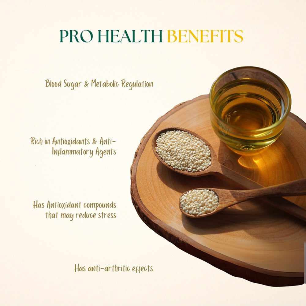 White Sesame Oil, Wood-Pressed