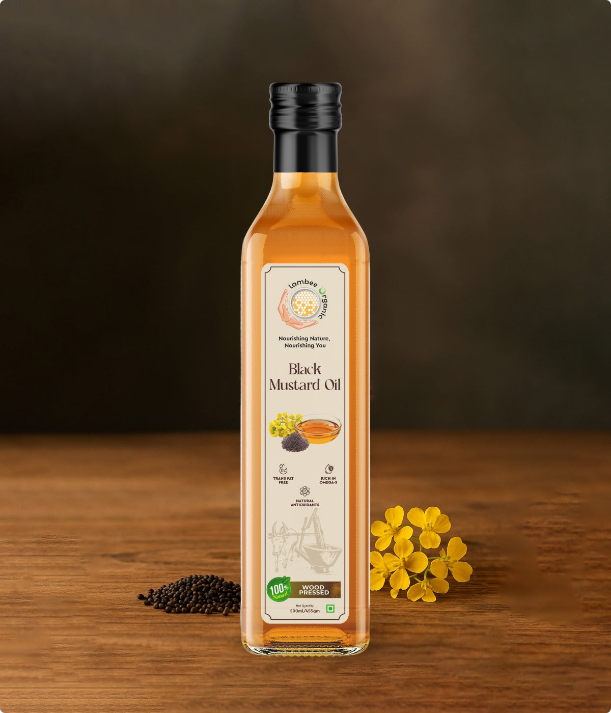 Black Mustard Oil, Wood-Pressed