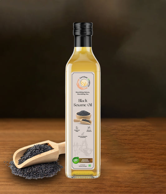 Black Sesame Oil, Wood-Pressed