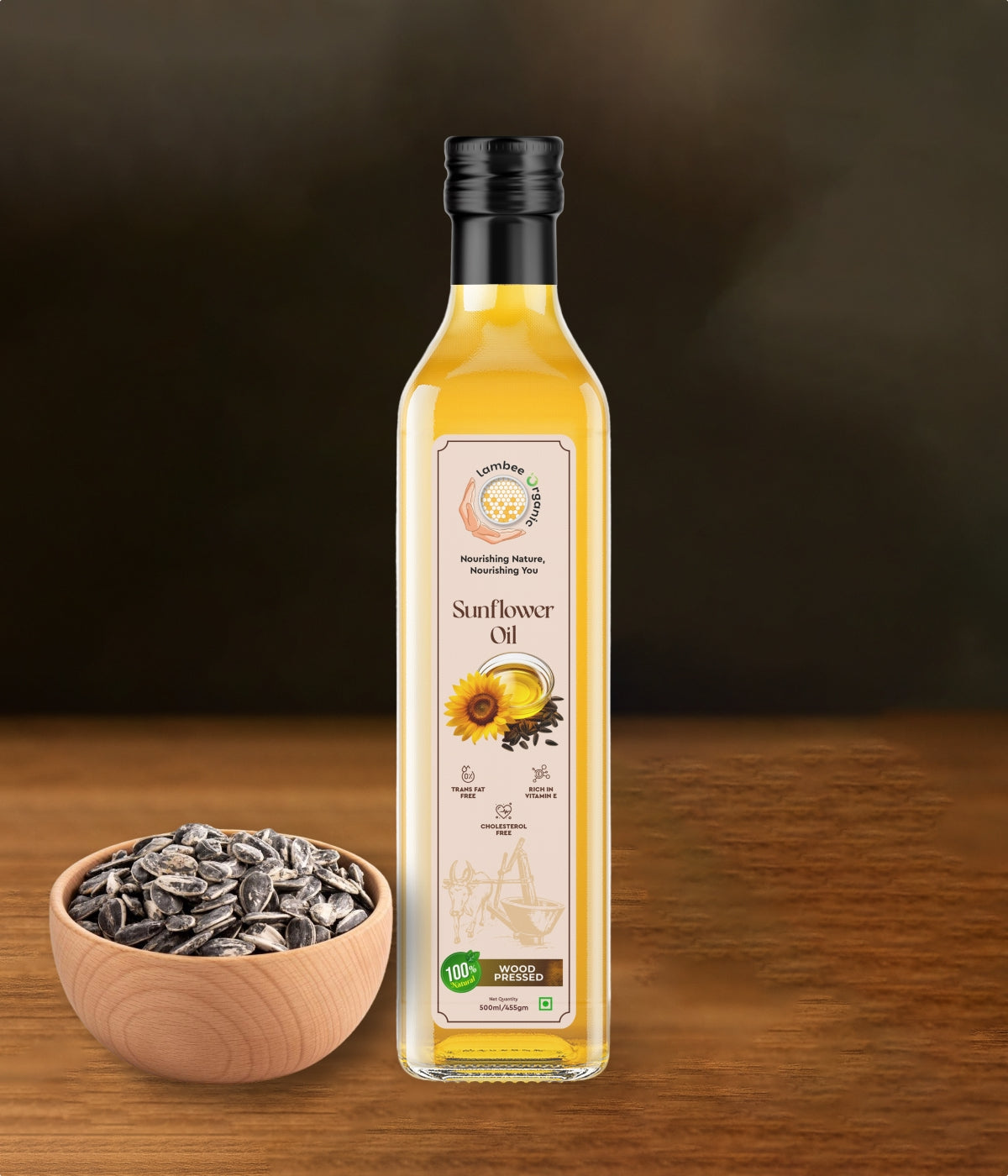 Sunflower Oil, Wood-Pressed